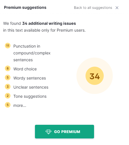 grammarly premium functies